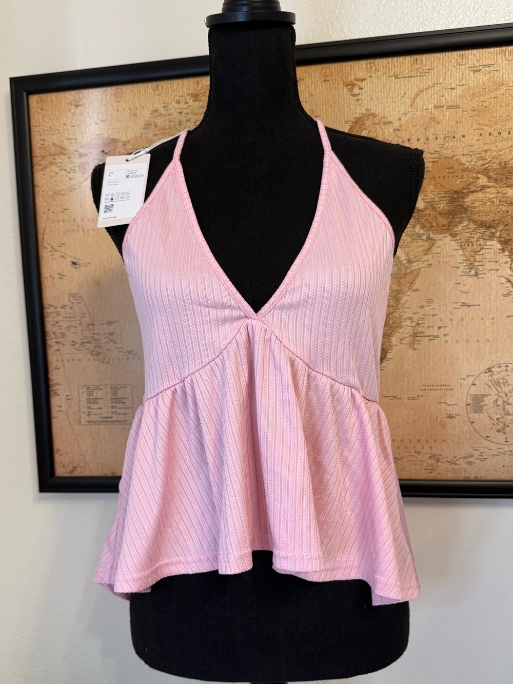 Halara ribbed v neck tank top size small